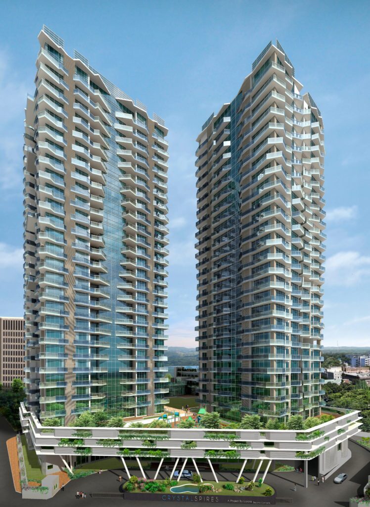 Crystal Spires Thane, India Glass Curtain Project