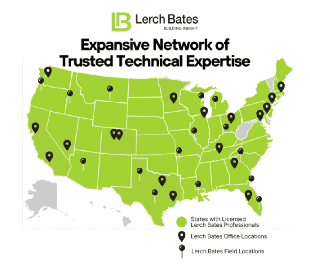 Lerch Bates Locations and Consultants Map