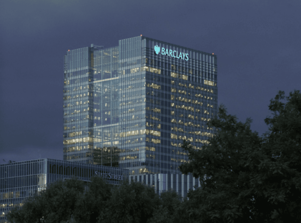 Barclays Bank Headquarters in Canary Wharf London