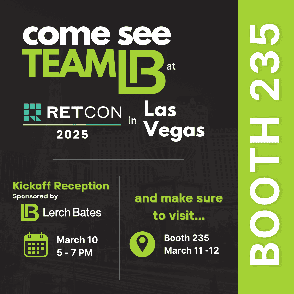 Come See Team Lerch Bates at RETCON 2025