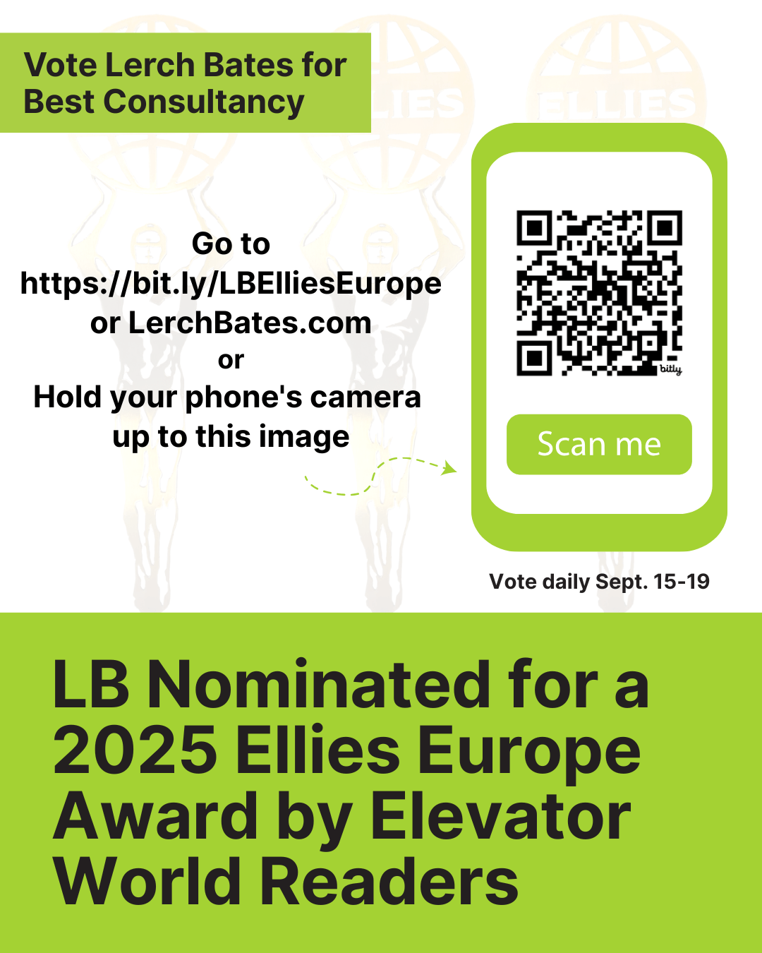 LB Nominated for 2025 Ellies Europe