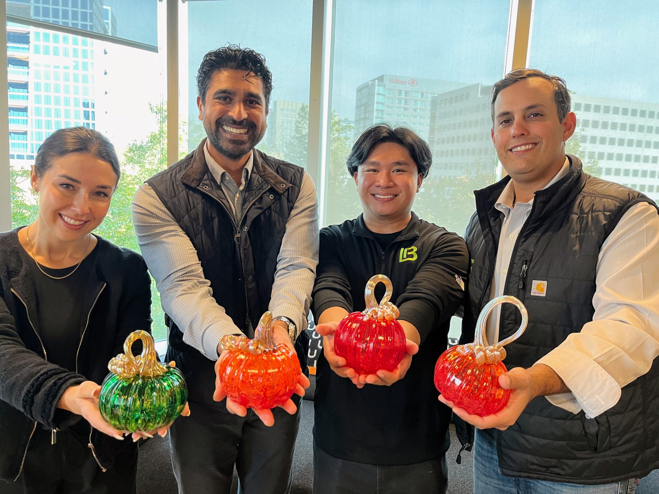 glass pumpkins